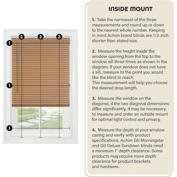 Achim Cordless Mini Blinds 58x64 Pearl White Light Filtering Kid Safe Vinyl - Picture 4 of 6